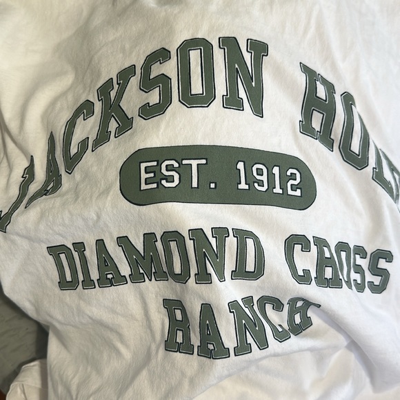 Diamond cross ranch X revolve collab -Jackson hole collegiate vintage tee white - Picture 2 of 2